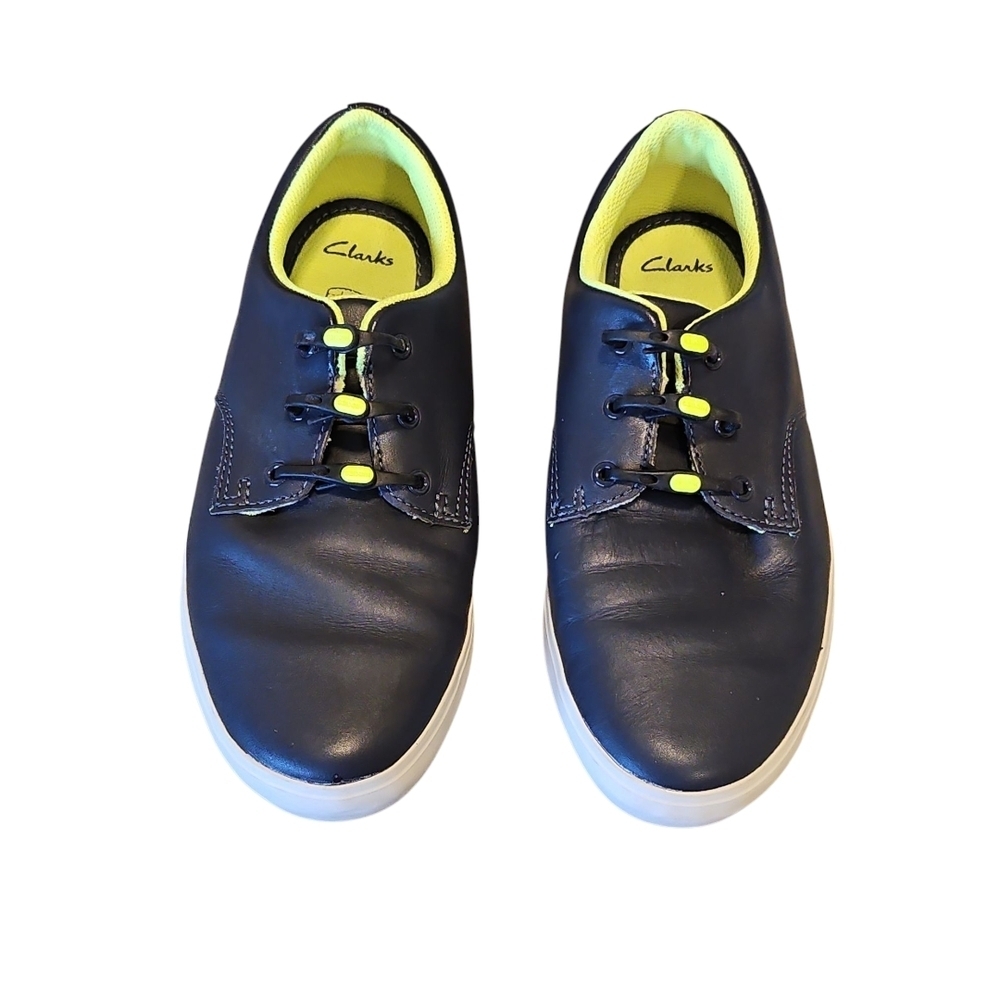 Clarks Navy/Neon Yellow Shoes